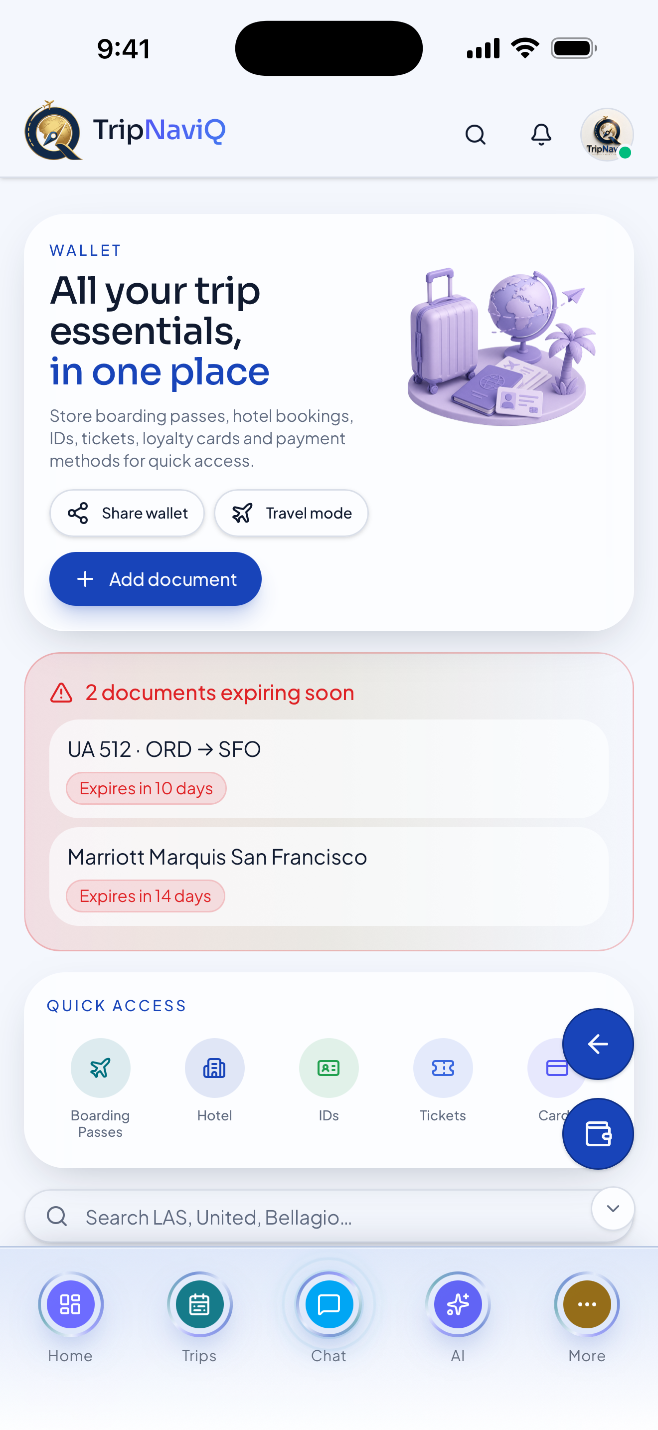 Travel essentials, organized on iPhone